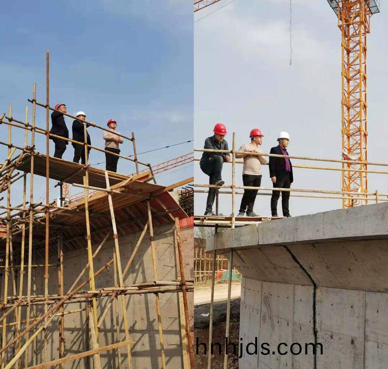 公(gong)司(si)領導視詧永城市第七汚水(shui)處理廠工程進度